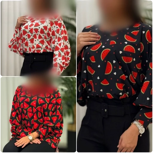 شومیز مجلسی قواره دار یلدایی جنس بوگاتی باکیفیت فری 38تا50 زنانه