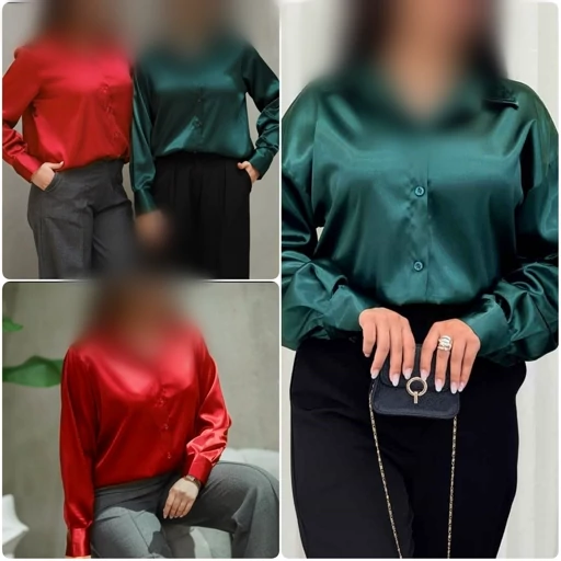 شومیز یلدایی غزل جنس ساتن درجه یک زنانه