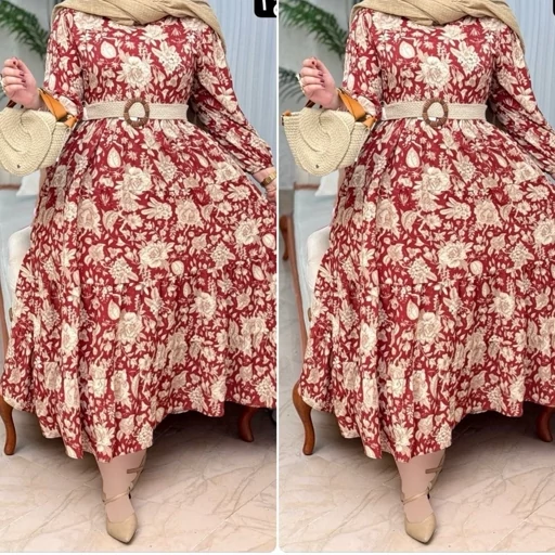 پیراهن گلپوش جنس فلور نخ درجه یک فری 38تا46 زنانه