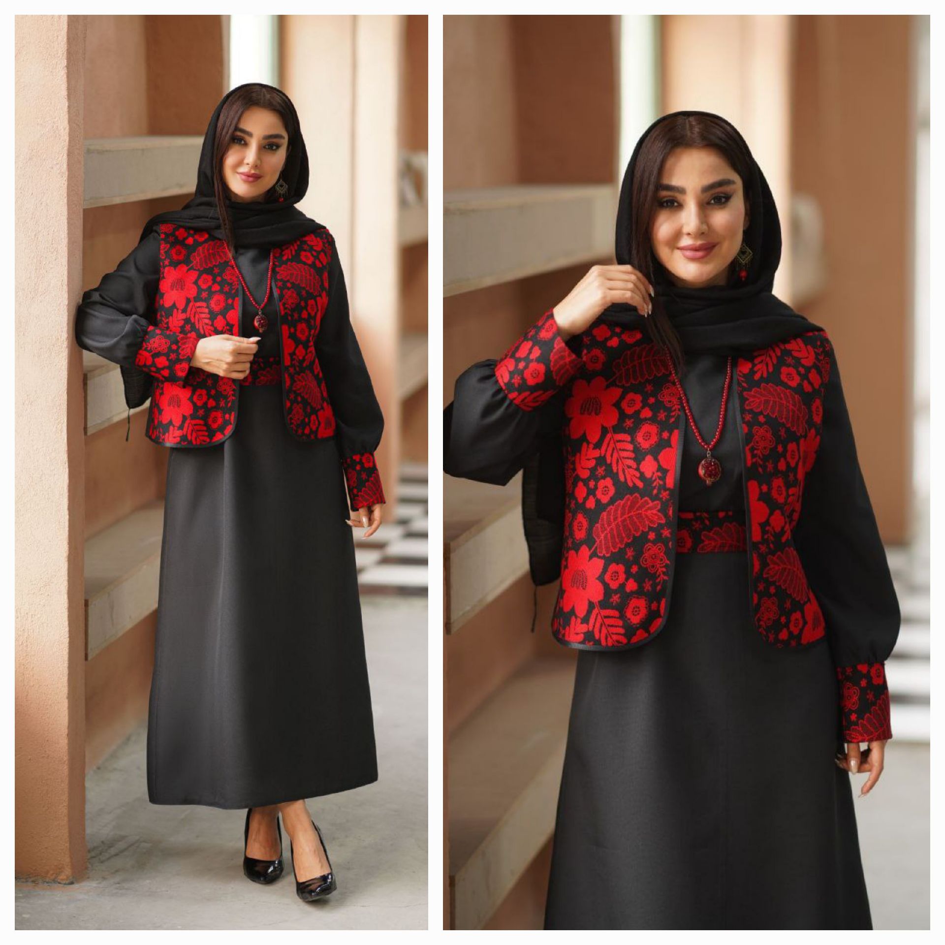 ست سه تیکه گلرخ جنس تافته زیبا و درجه یک زنانه