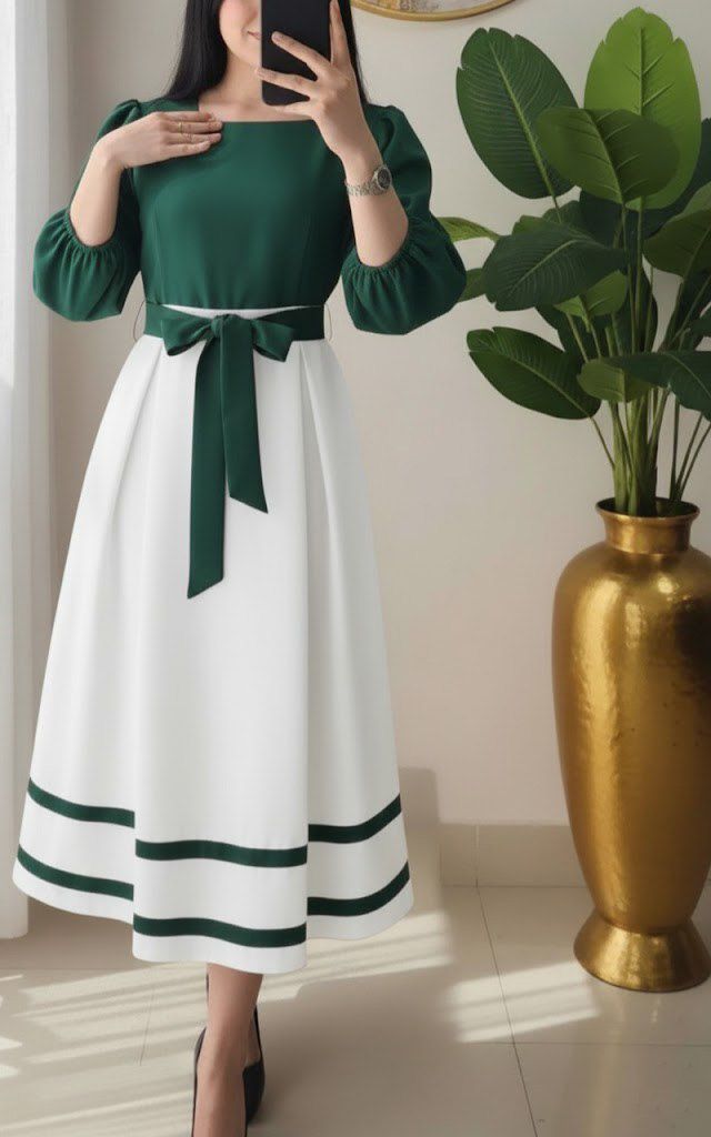 پیراهن سمیه جنس مازراتی و ابروبادی زنانه