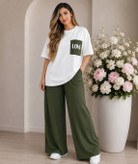 ست تیشرت شلوار Love جنس گلکسی نخ پنبه با کیفیت زنانه
