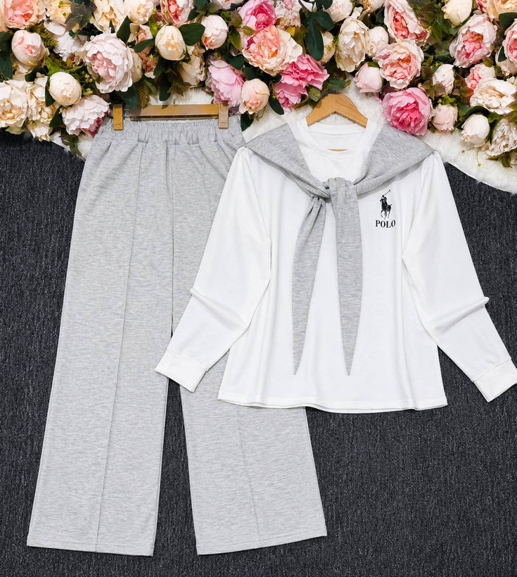 ست شالدار polo جنس گلکسی نخ پنبه با کیفیت زنانه
