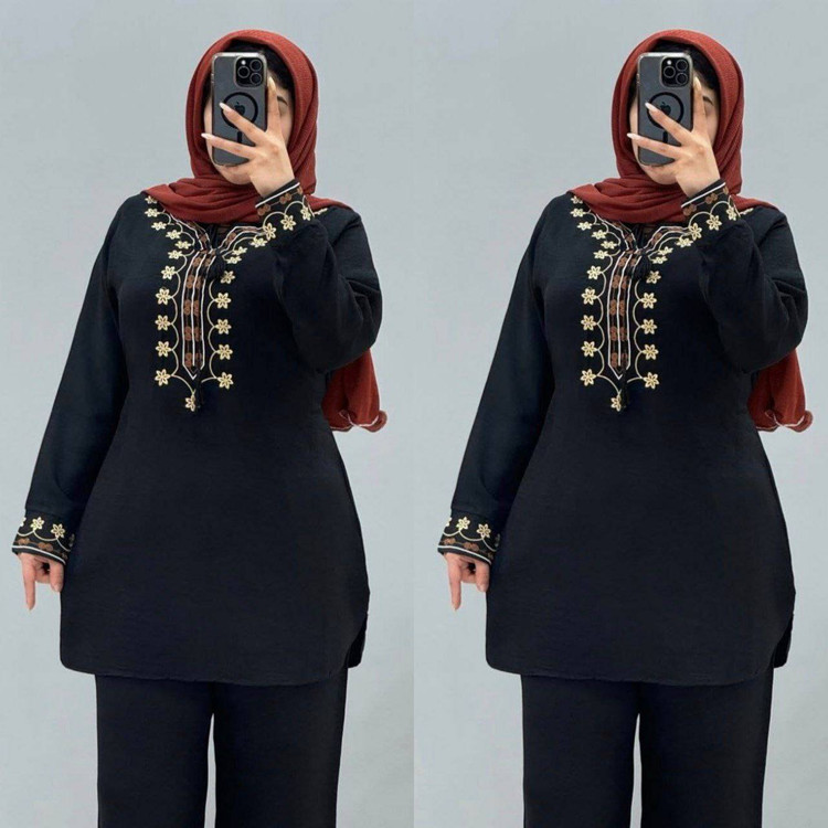 ست تونیک شلوار شرمین جنس شانتون زنانه