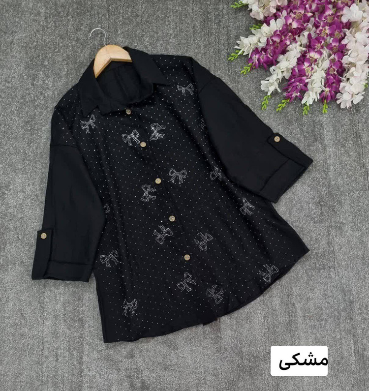 شومیز نازگل جنس شانتون شیک و مجلسی