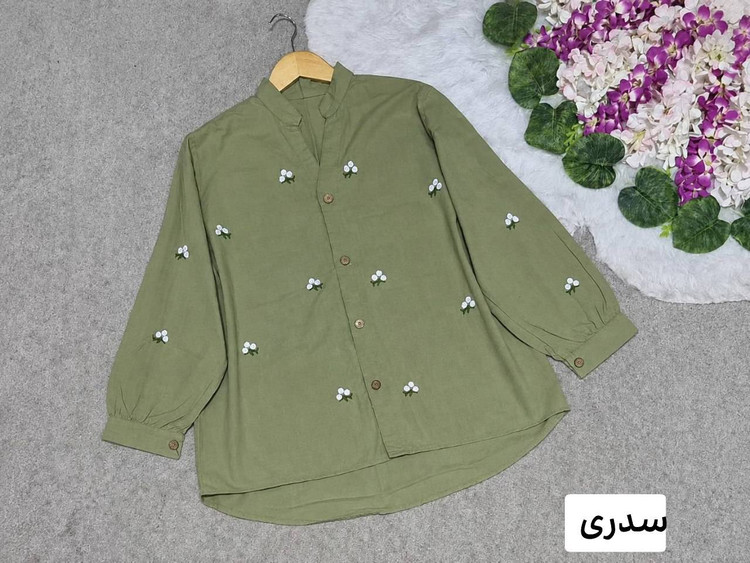 شومیز سه گل جنس الیاف طبیعی درجه یک