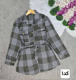 مانتو مدل گیسو جنس چهار خونه پشمی ضخیم