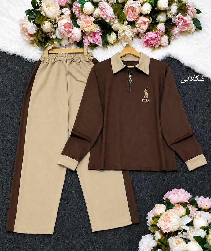 ست نیم زیپ polo جنس : گلکسی نخ پنبه با کیفیت زنانه