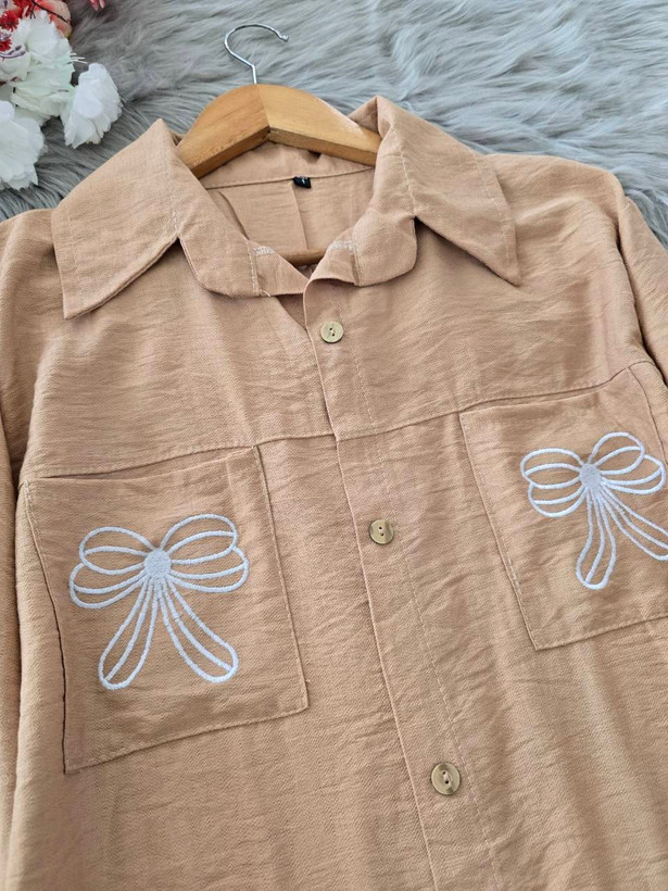 شومیز گلدوزی بارانا جنس کرسپو شیک و مجلسی