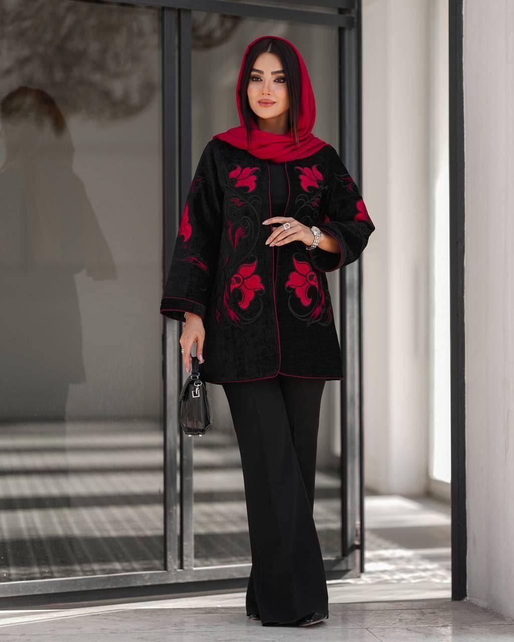 مانتو چکاوک جنس مخمل درجه یک کیفیت تضمینی
