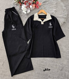 ست تیشرت شلوار بزیاق POLO جنس بزیاق درجه یک و اعلا زنانه