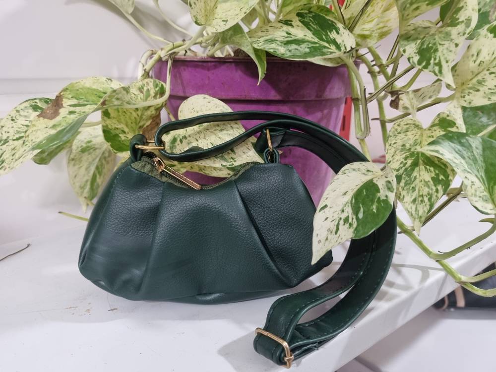 کیف سنبل جنس چرم مصنوعی طرح چروک مینی بگ