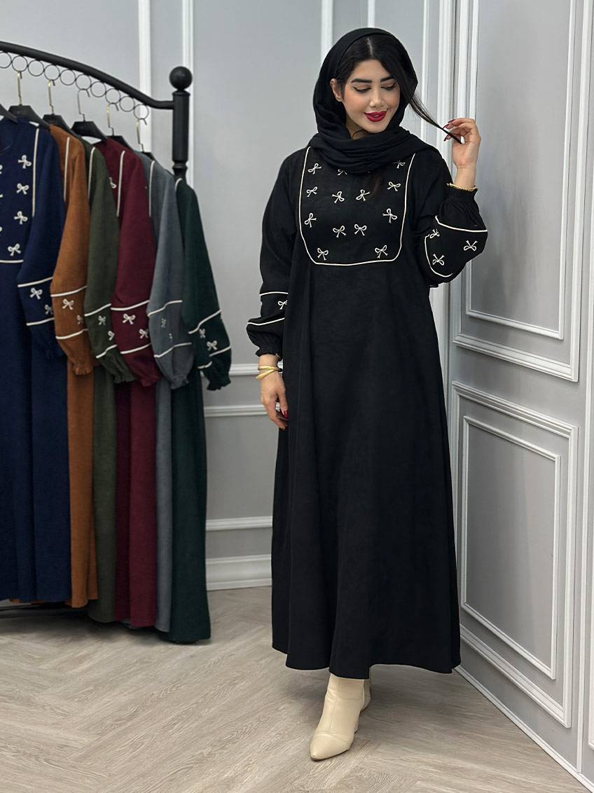 عبا رنگی پاپیونی جنس شانتون صوفیا