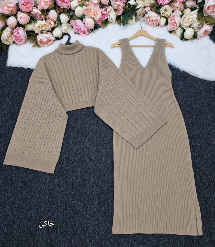 ست 850 جنس بافت با نخ گرم بالا زنانه